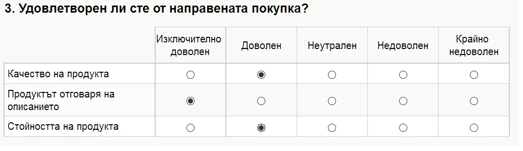 Един отговор на редица